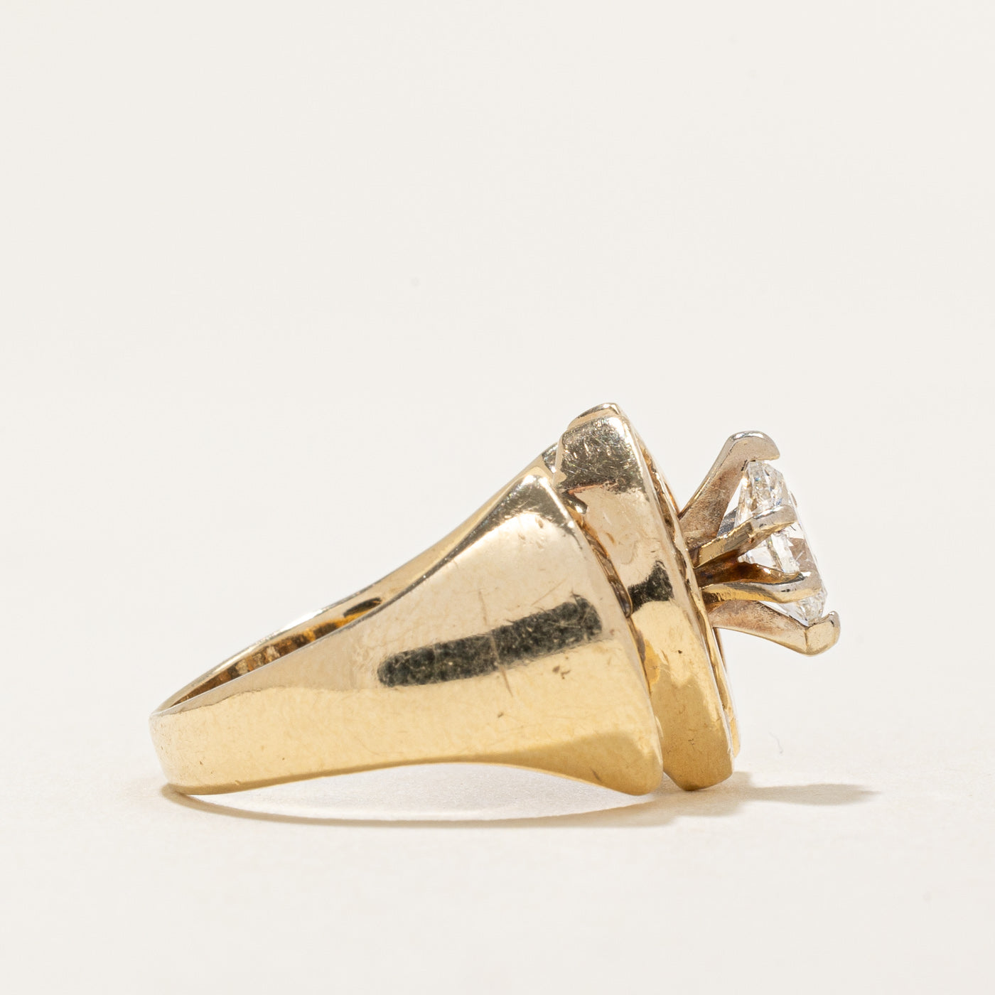 High Set Diamond Cocktail Ring | 1.04ctw | SZ 6.5 |