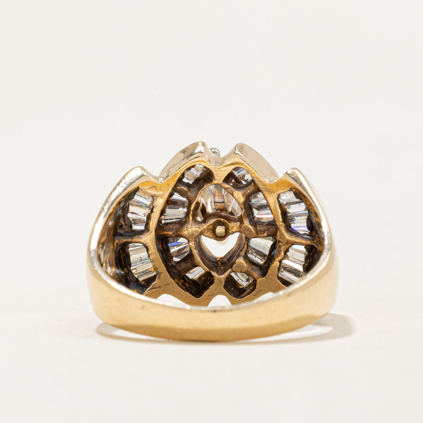 High Set Diamond Cocktail Ring | 1.04ctw | SZ 6.5 |