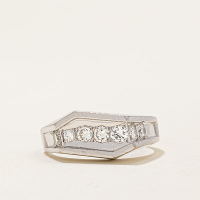 Diamond Geometric Design Ring | 0.42ctw | SZ 6 |