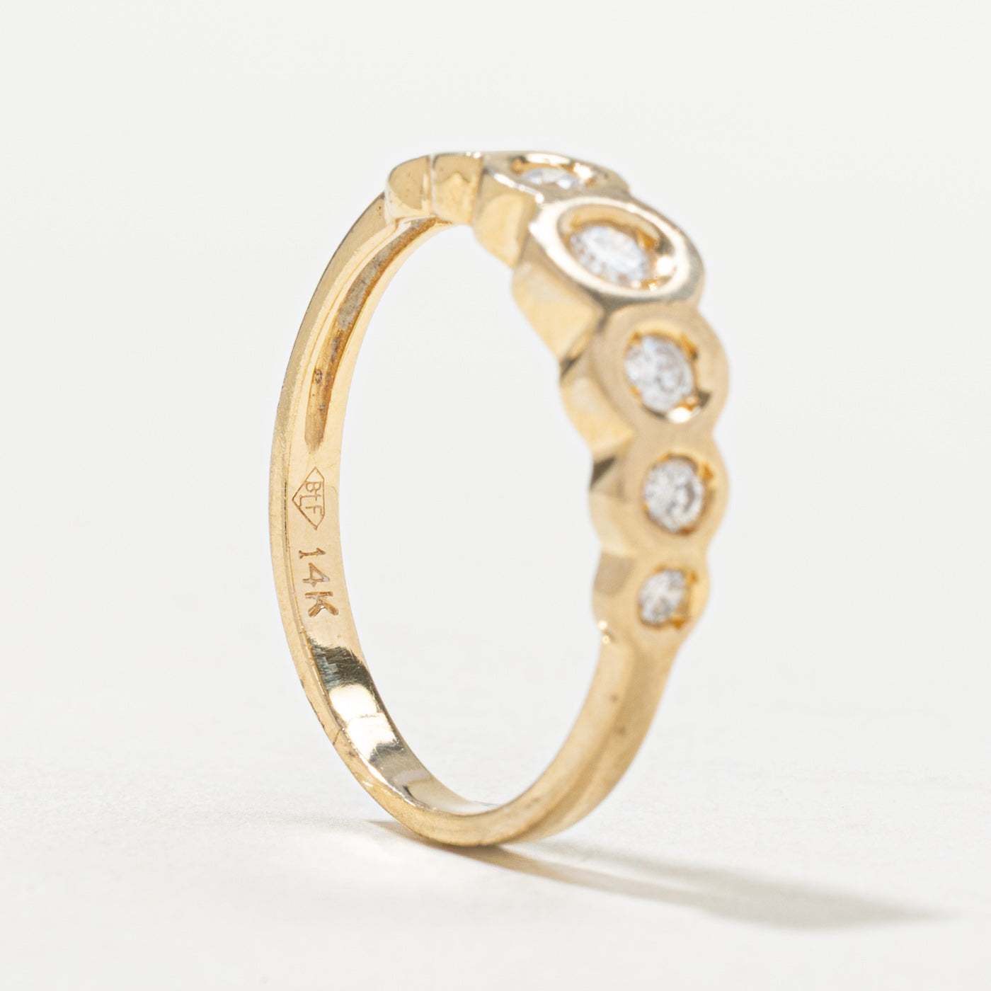 Bezel Set Multi Diamond Band | 0.23ctw | SZ 6
