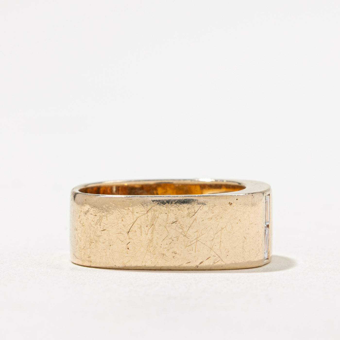 Bague deux diamants taille baguette | 0,24 ct au total | Taille 7,75