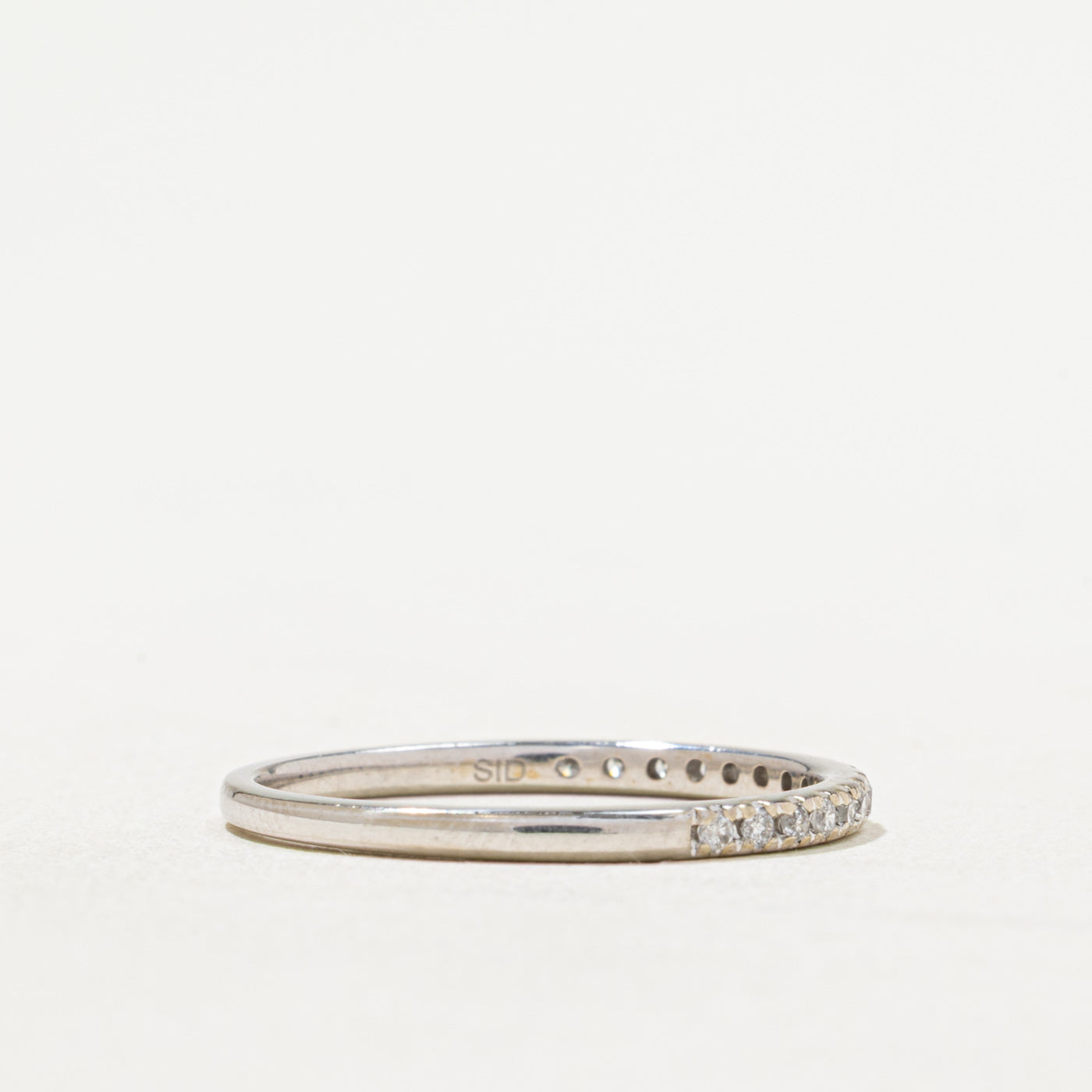 Alliance demi-éternité en diamants | 0,13 ct | Taille 7,25
