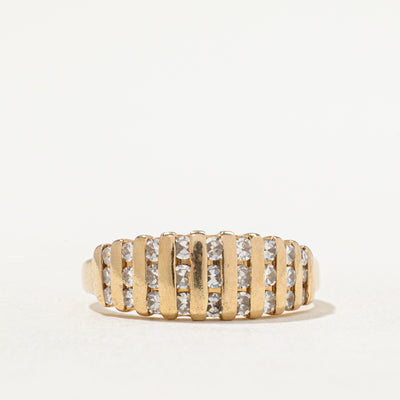 Multi Row Diamond Tapered Band | 0.58ctw | SZ 7.25