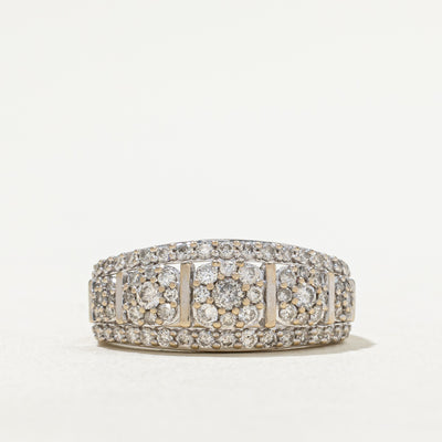 Diamond Multi Halo Ring | 0.90ctw | SZ 7.5