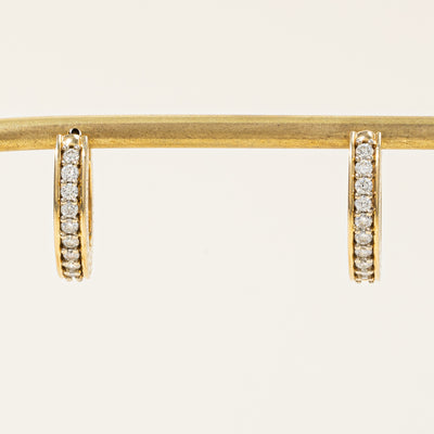 Ornate Diamond Huggie Earrings | 0.66ctw |