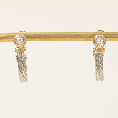 Bezel Set Diamond Earrings | 0.19ctw |