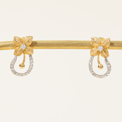 Diamond Flower Earrings | 0.39ctw |