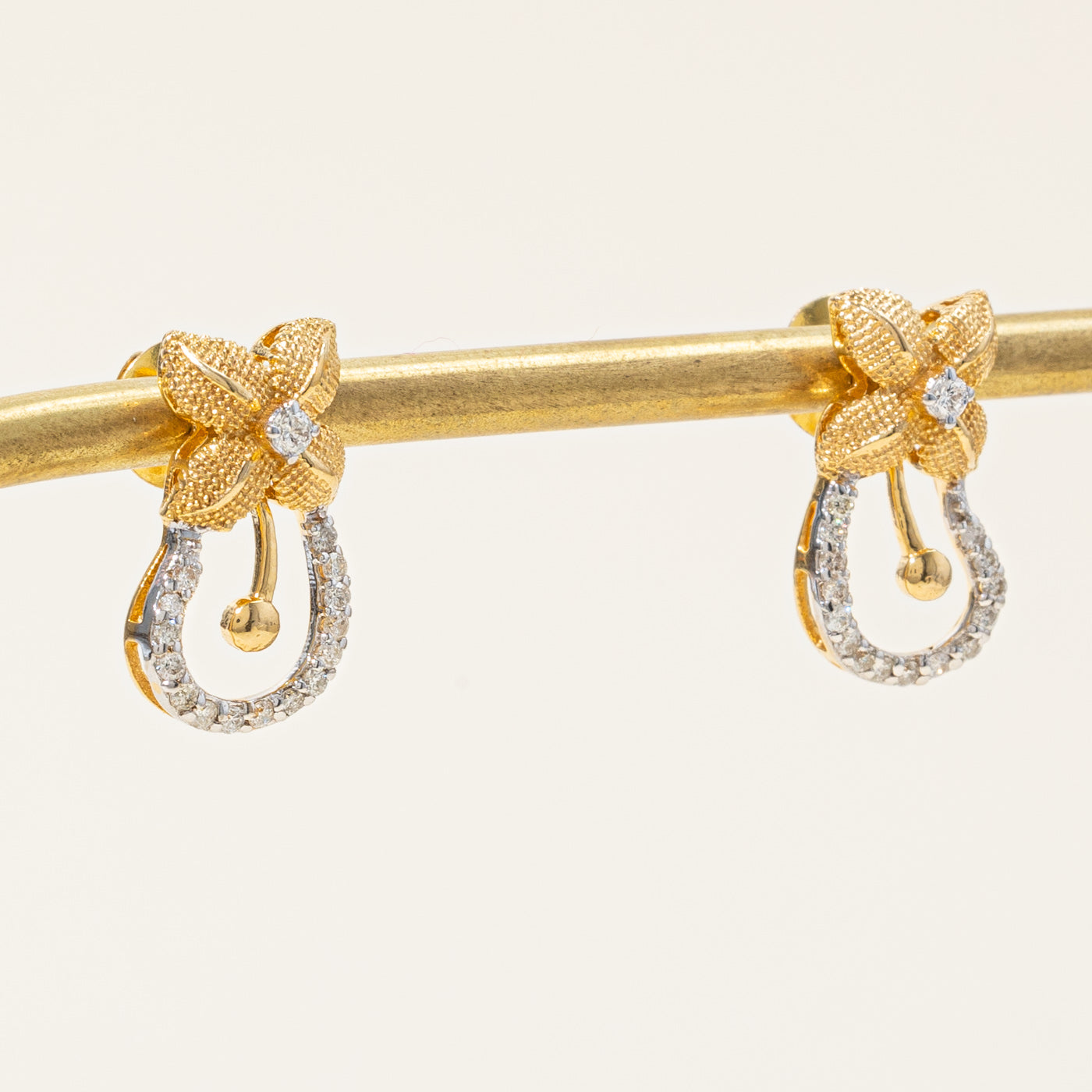 Diamond Flower Earrings | 0.39ctw |