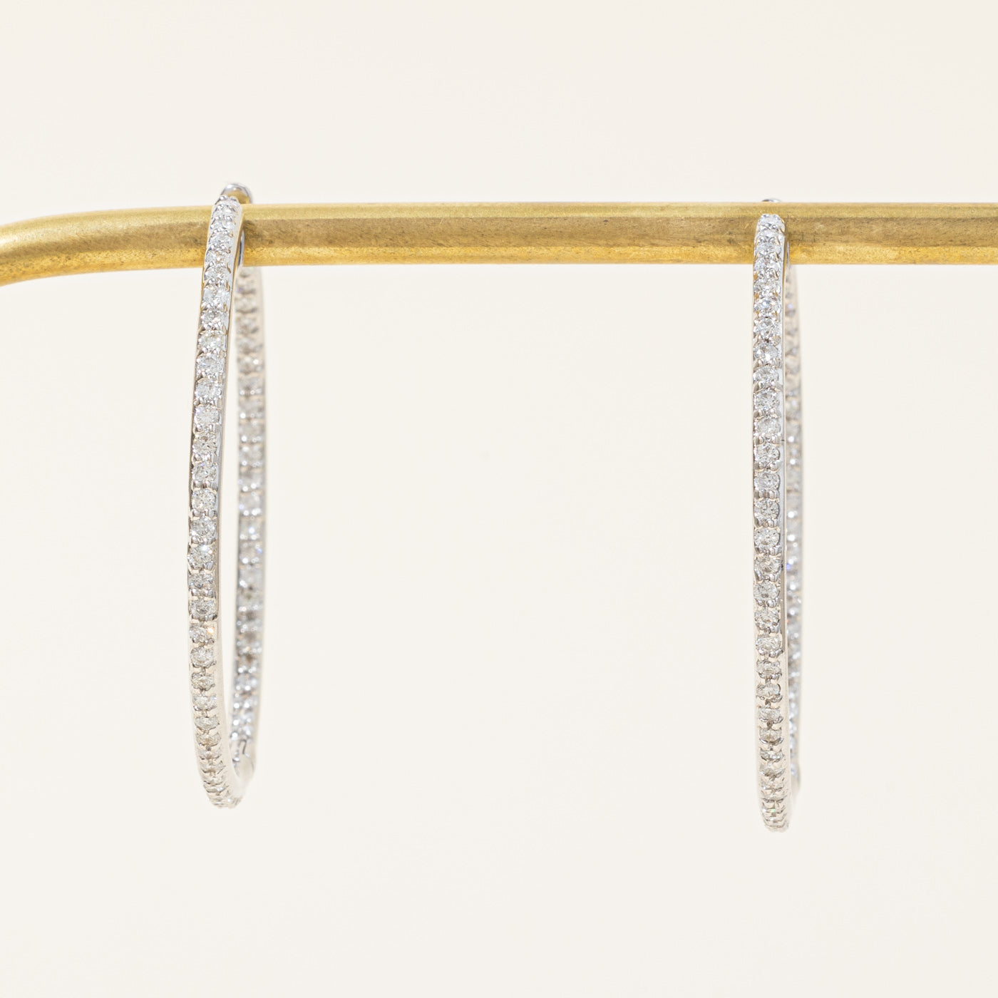Large Diamond Hoop Earrings | 1.28ctw |