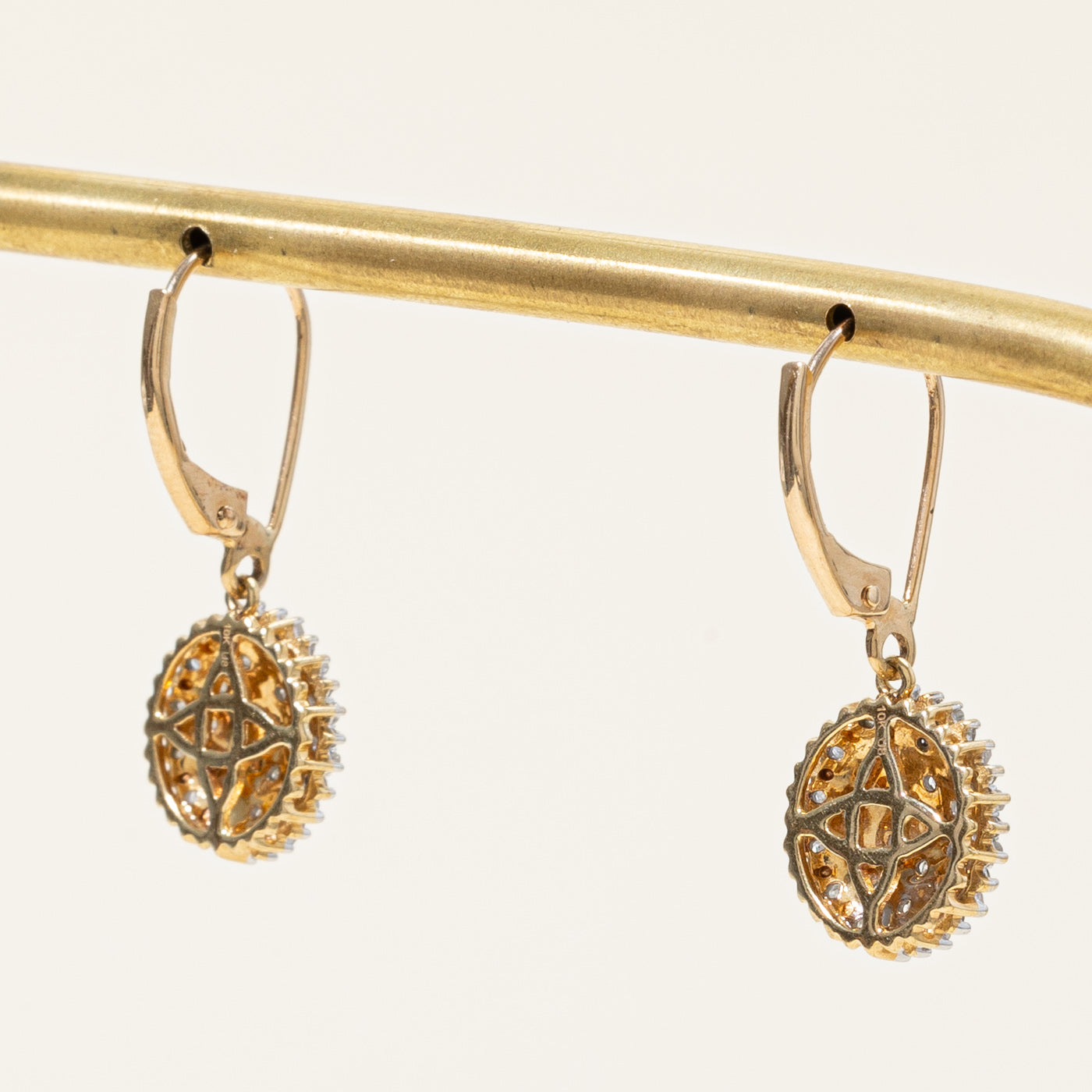Pave Set Diamond Drop Earrings | 0.30ctw |