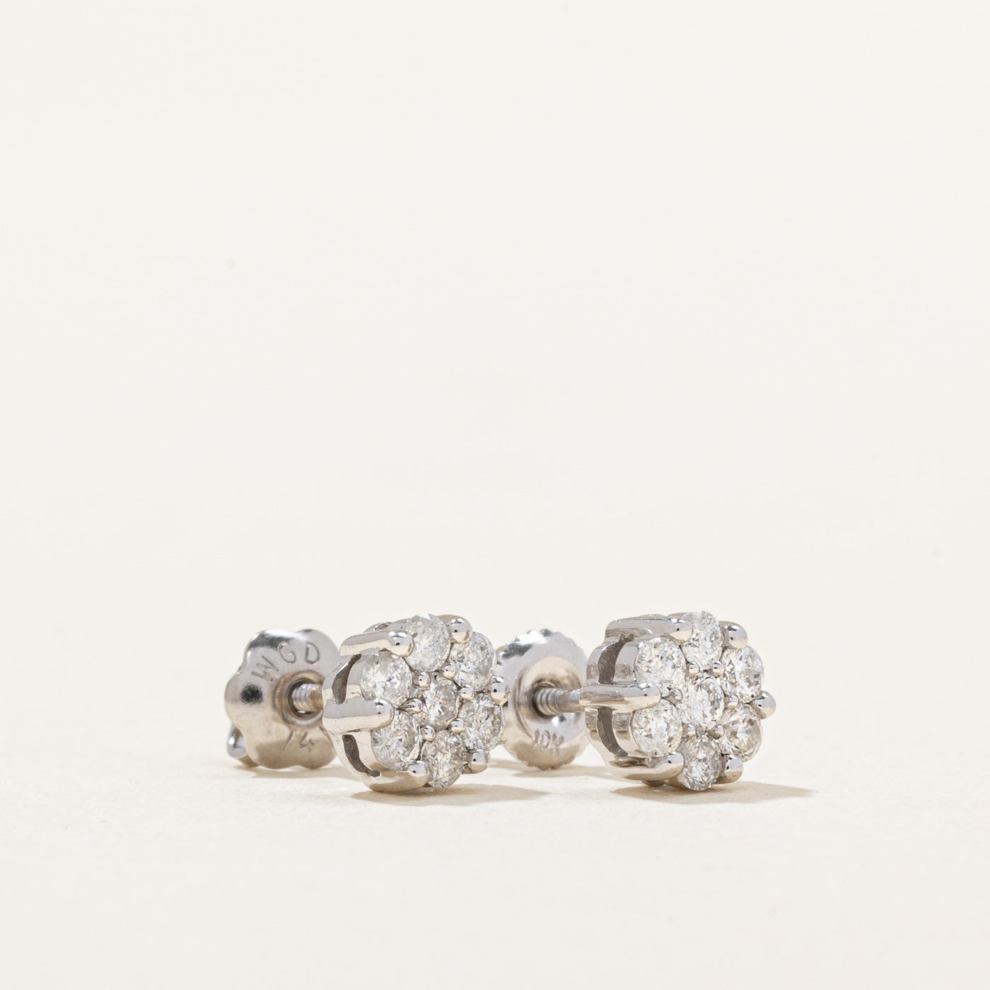 Boucles d'oreilles puces serties de diamants | 0,33 ct | 