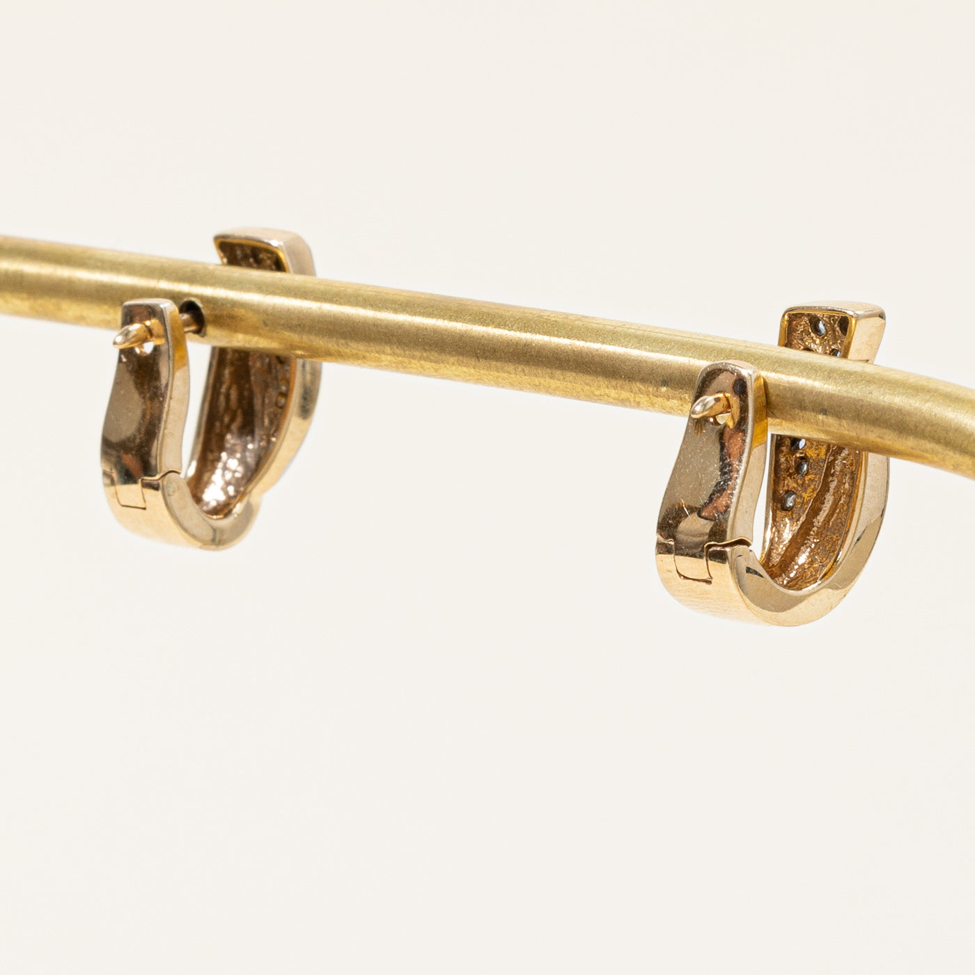 Boucles d'oreilles créoles en diamants | 0,14 ct | 