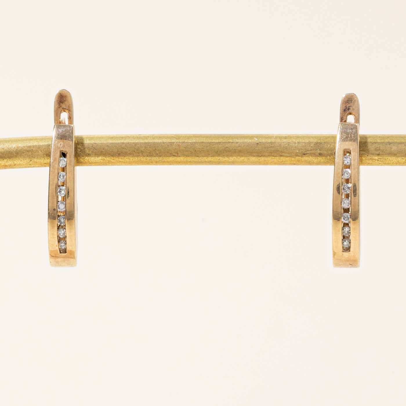 Diamond Oval Huggie Earrings | 0.14ctw |