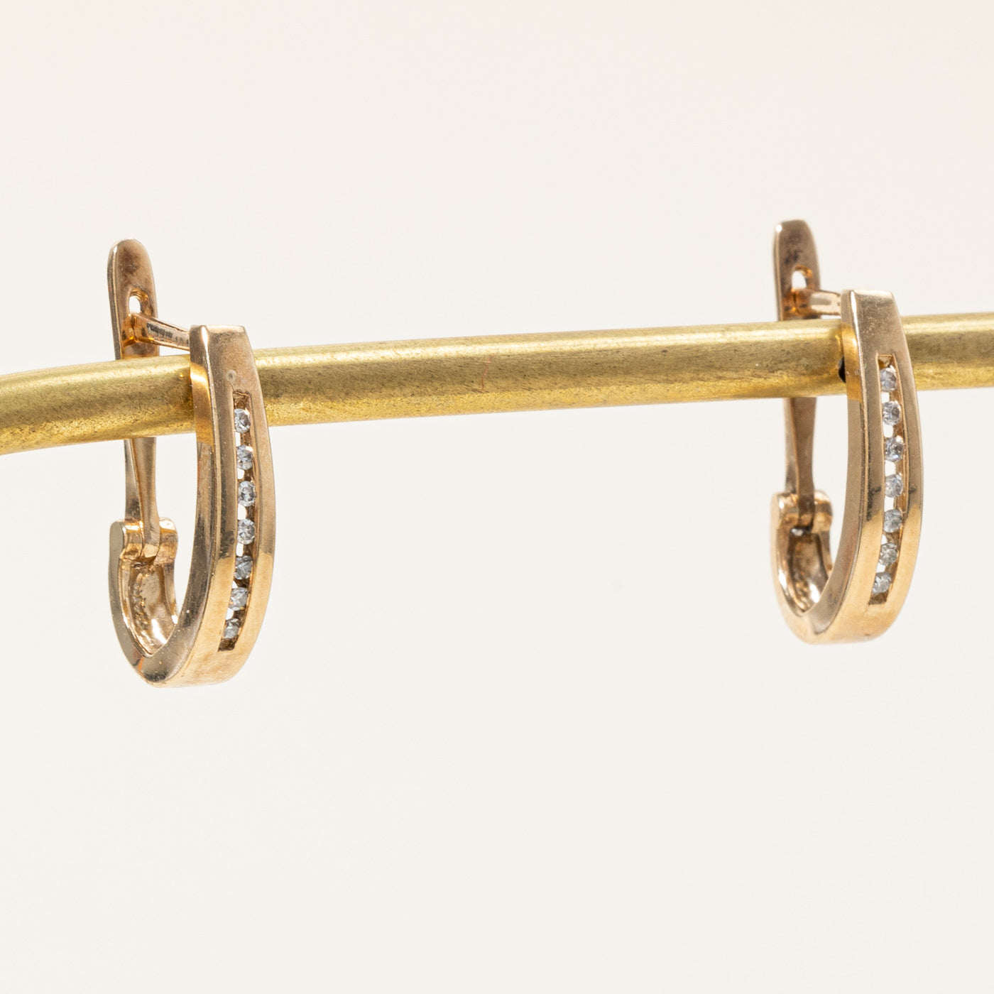 Diamond Oval Huggie Earrings | 0.14ctw |