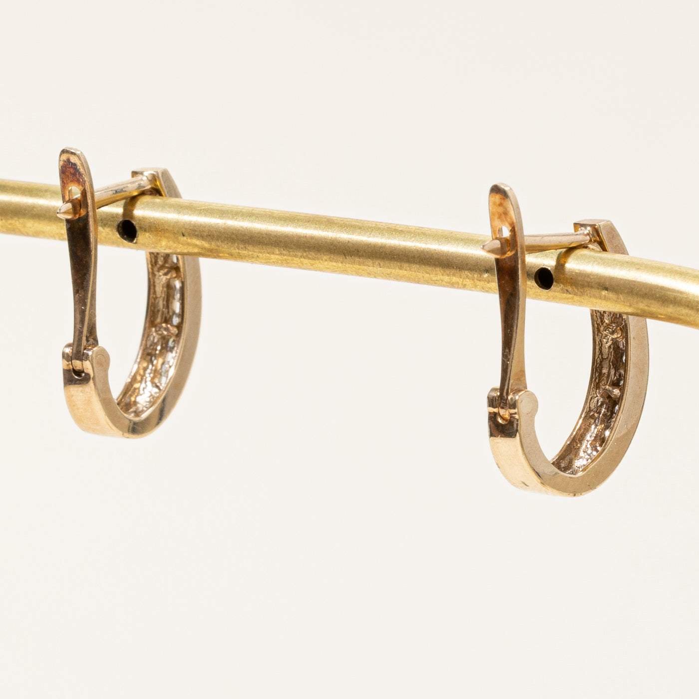 Diamond Oval Huggie Earrings | 0.14ctw |