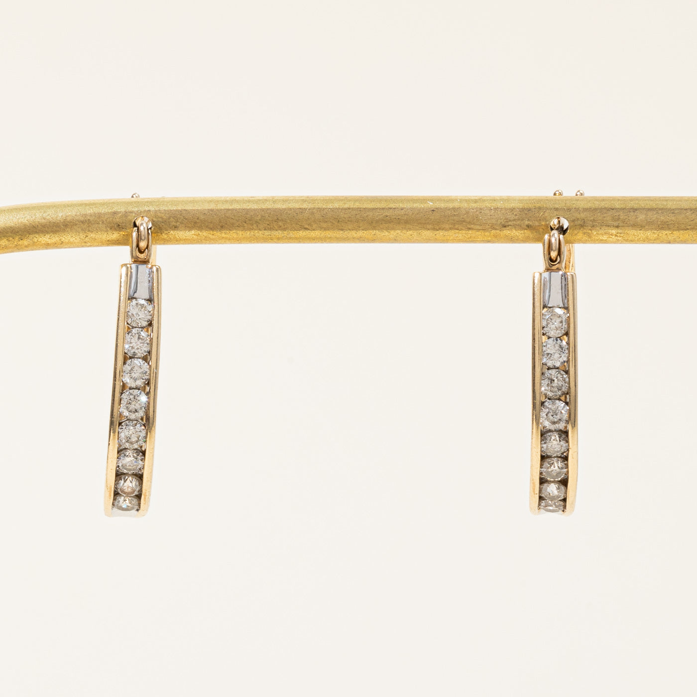 Diamond Oval Hoop Earrings | 0.97ctw |