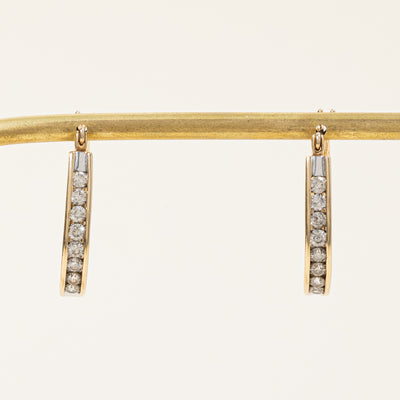 Diamond Oval Hoop Earrings | 0.97ctw |