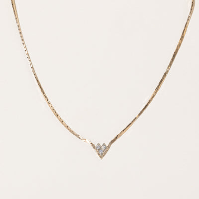 Diamond Heart Necklace | 0.16ctw | 16