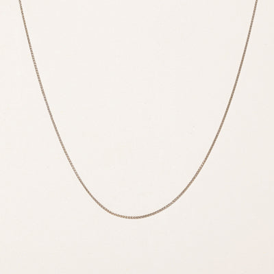 18k White Gold Wheat Chain | 18