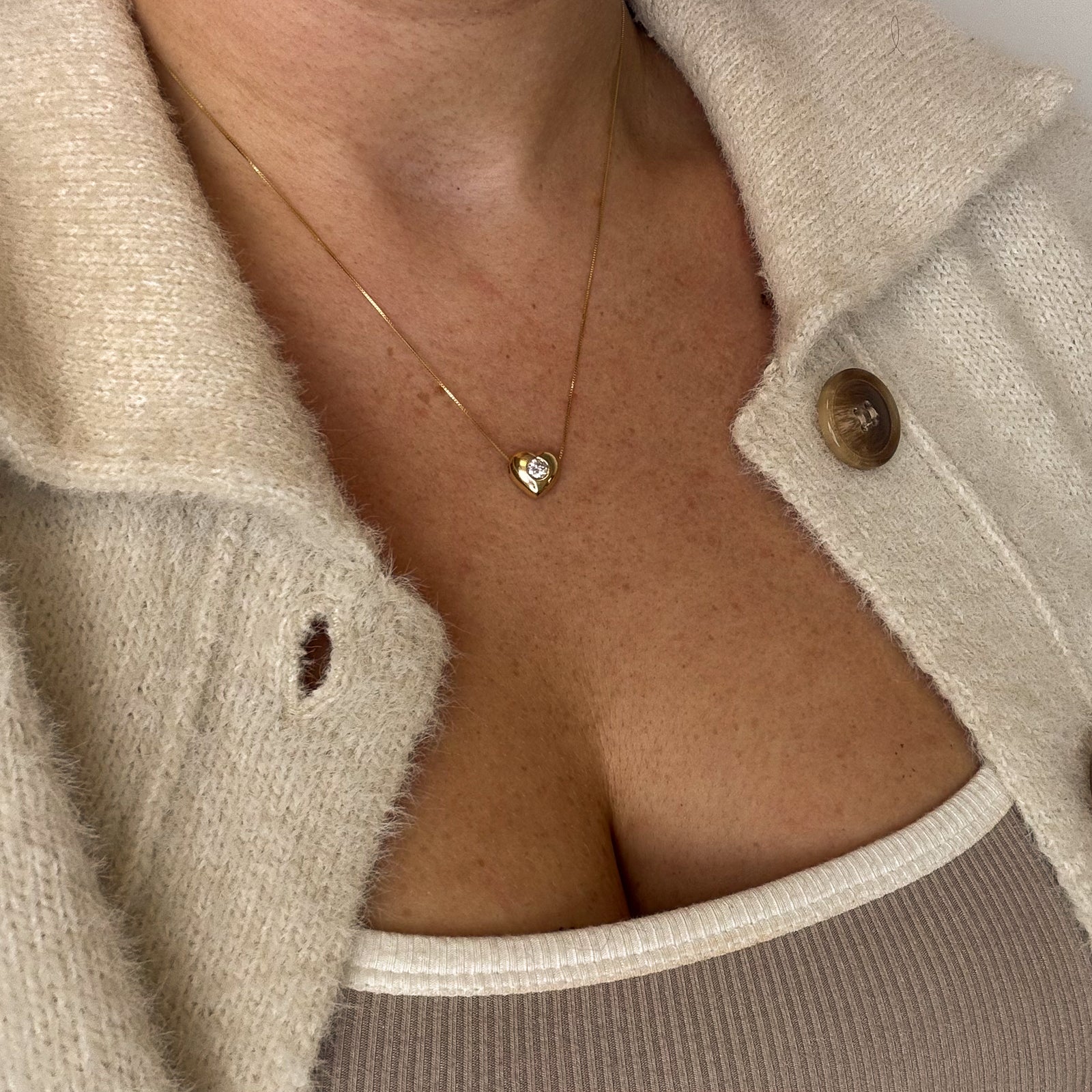Collier Cœur Diamant | 0,29 ct | 45,7 cm | 