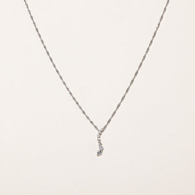 Diamond Drop Pendant & Necklace | 0.53ctw | 18