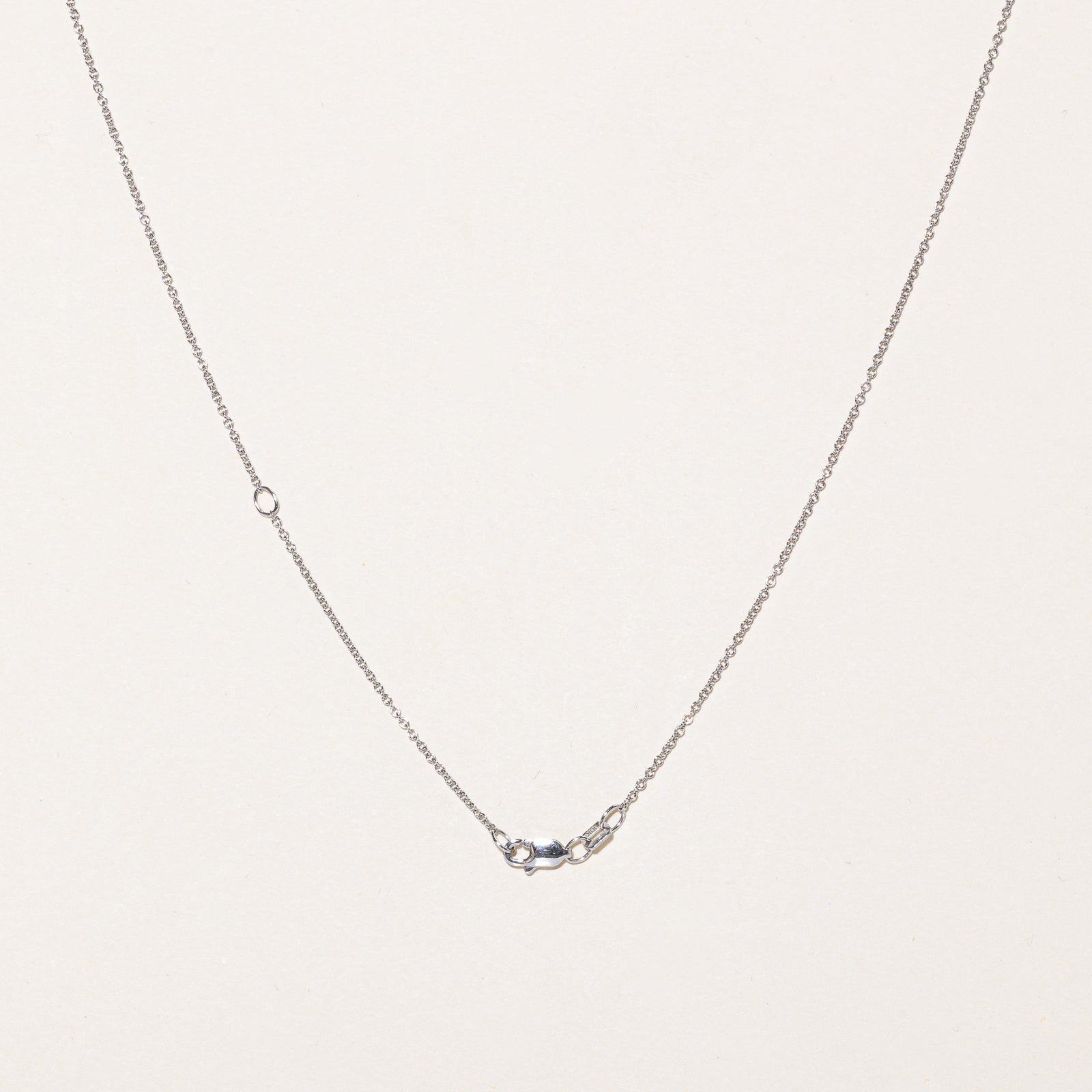 Collier pendentif en forme de cuillère avec diamants | 0,92 ct | 45,7 cm | 