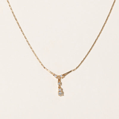 Diamond Drop Pendant Necklace | 0.23ctw | 17
