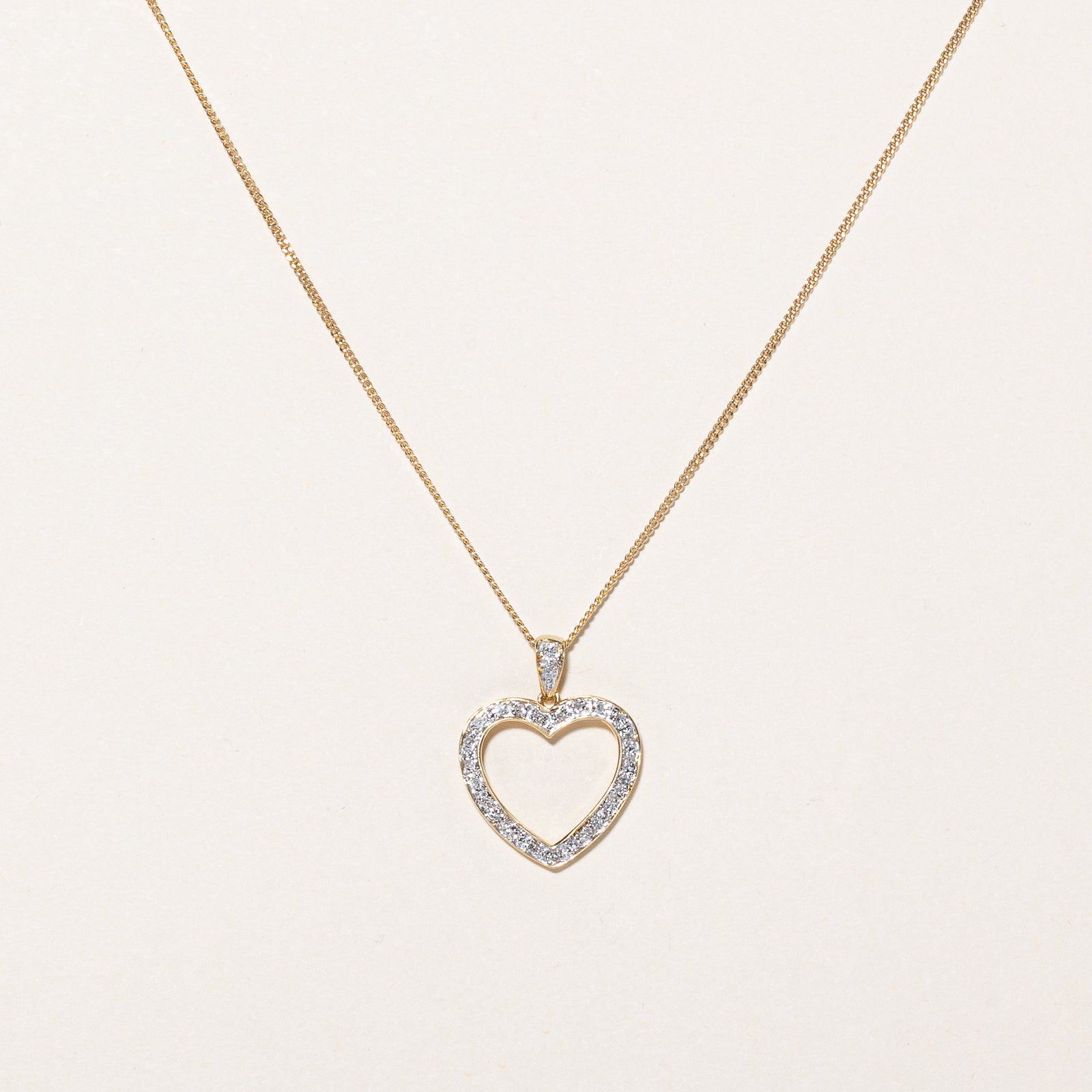 Collier Cœur Diamant | 0,17 ct | 45,7 cm | 