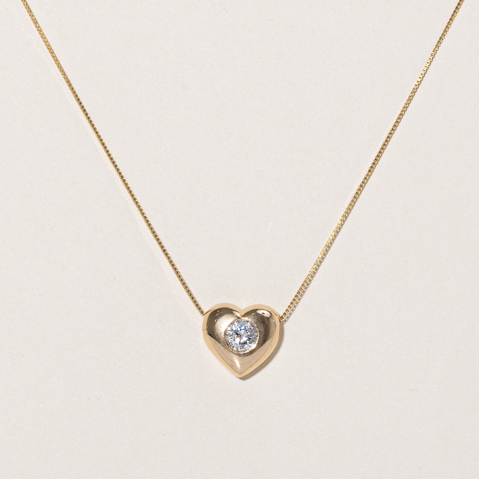 Collier Cœur Diamant | 0,29 ct | 45,7 cm | 