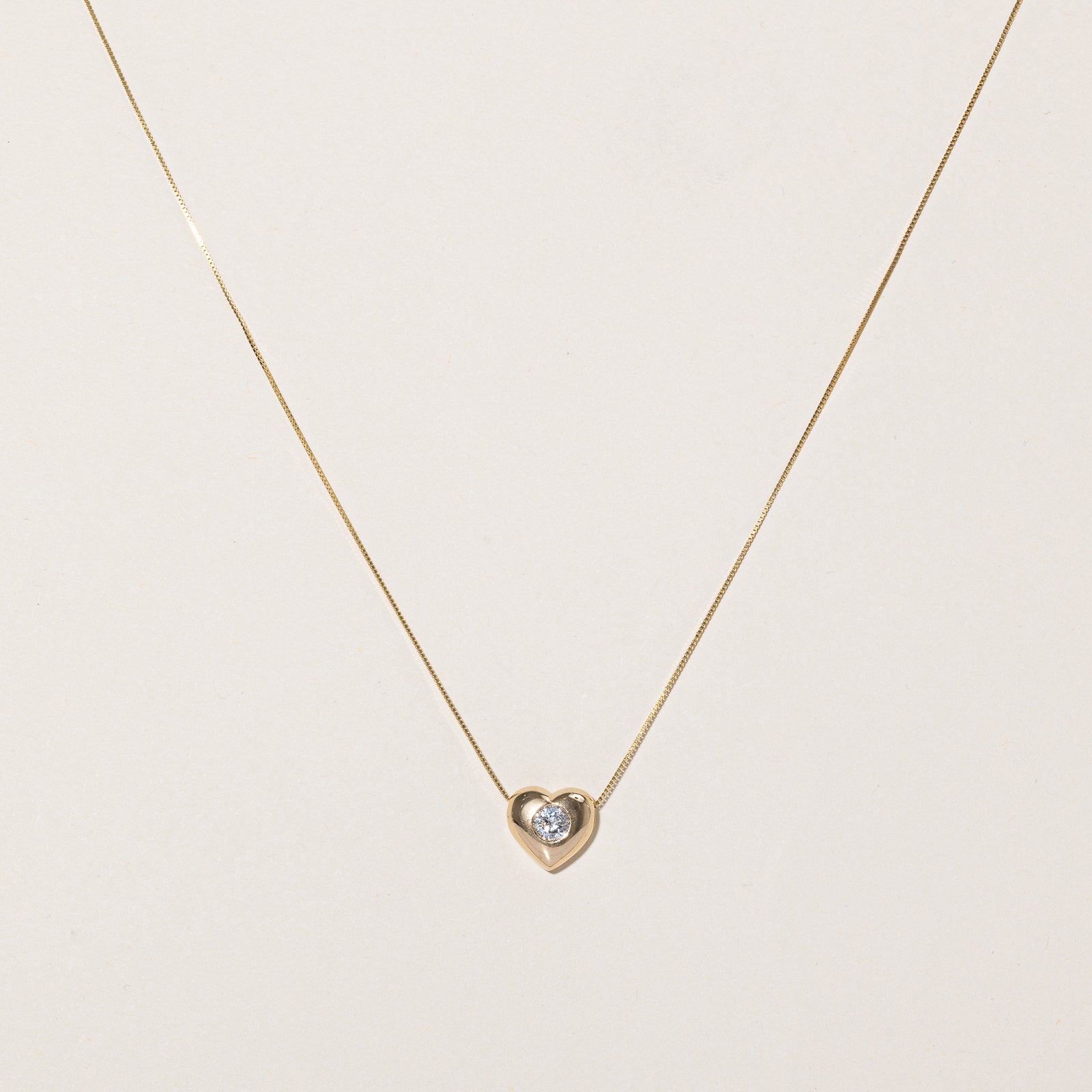 Collier Cœur Diamant | 0,29 ct | 45,7 cm | 