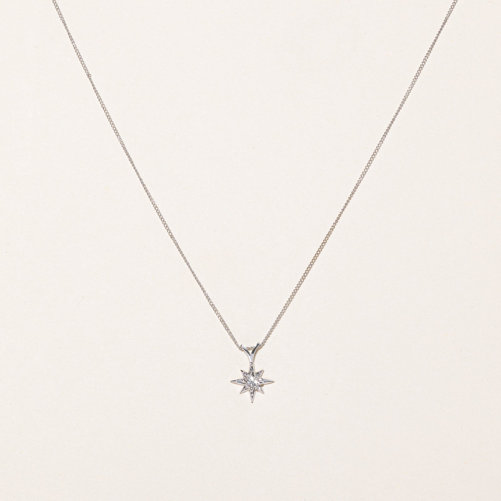 Diamond Star Necklace | 0.07ctw | 16" |