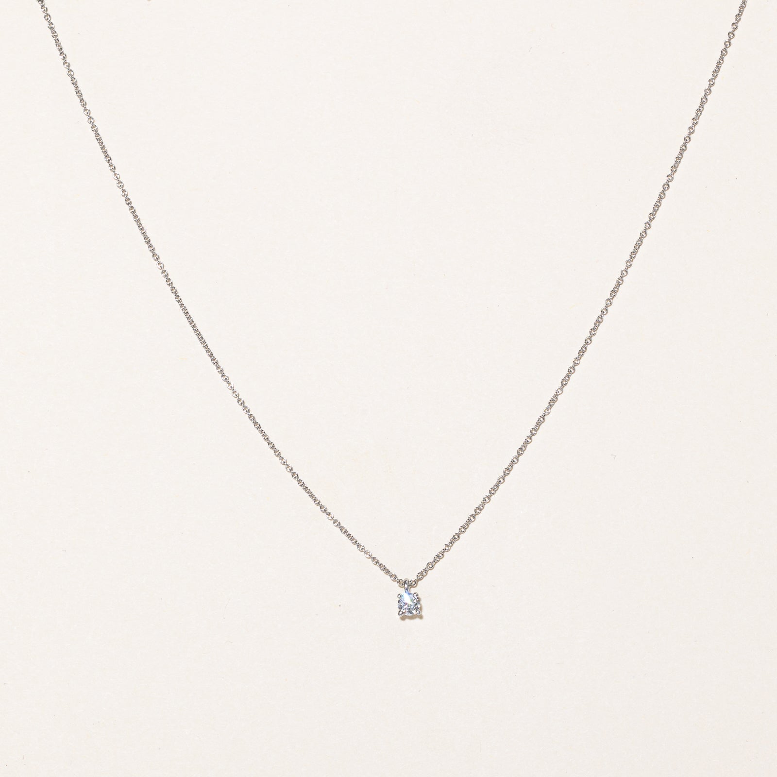 Solitaire Diamond Necklace | 0.18ct | 15.5" |