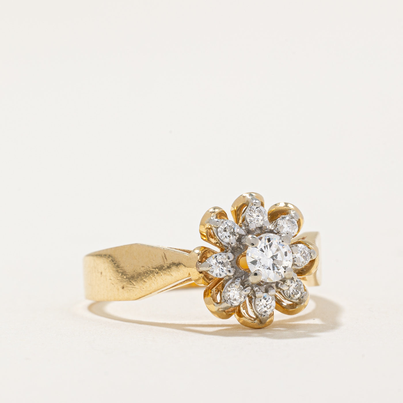 Diamond Flower Cocktail Ring | 0.32ctw | SZ 5.75 |
