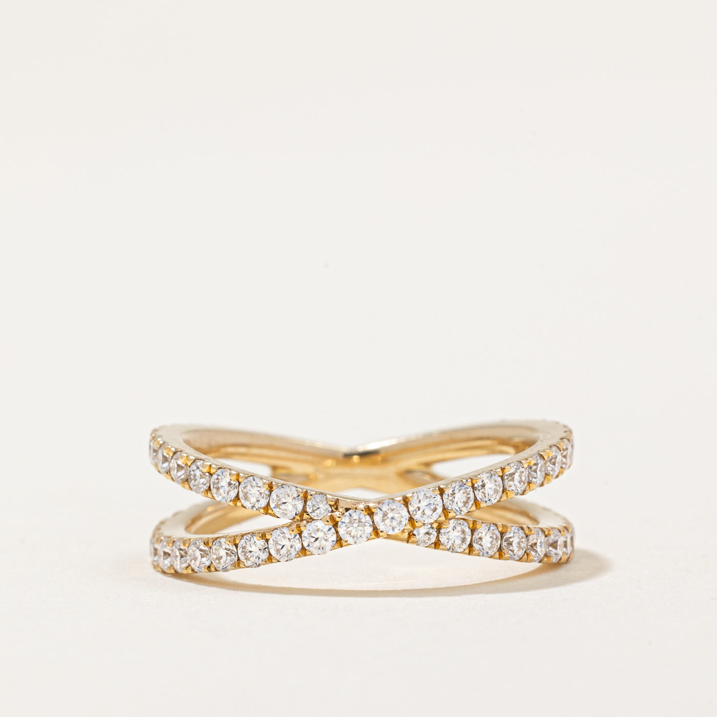 Diamond Overlapping Ring | 0.74ctw | SZ 5 |