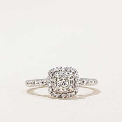 Diamond Halo Engagement Ring | 0.49ctw | SZ 5.25 |