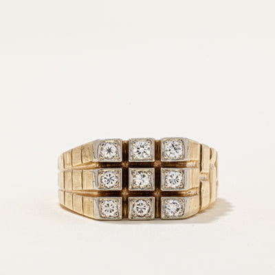 Diamond Grid Ring | 0.32ctw | SZ 7 |