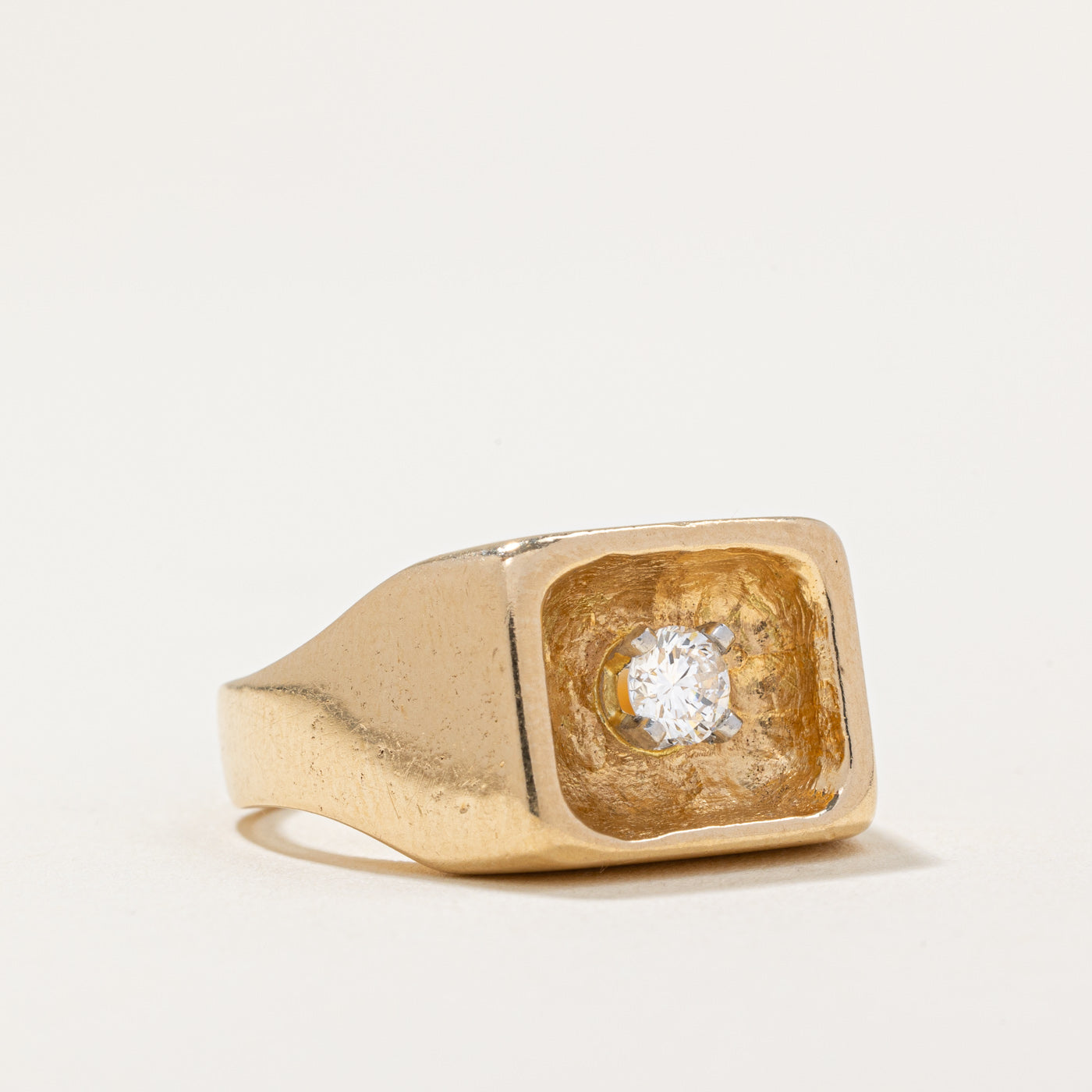 Diamond Signet Ring | 0.24ct | SZ 6.75 |