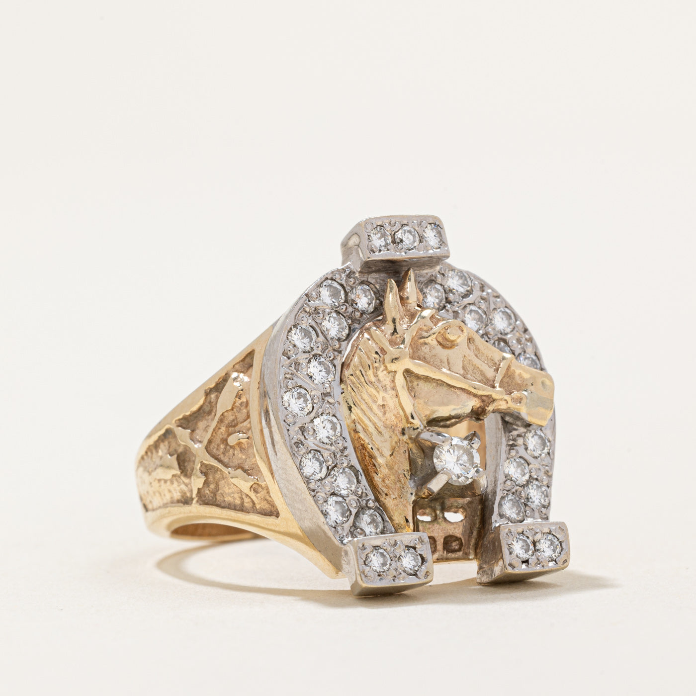 Diamond Horse Cocktail Ring | 0.58ctw | SZ 7 |