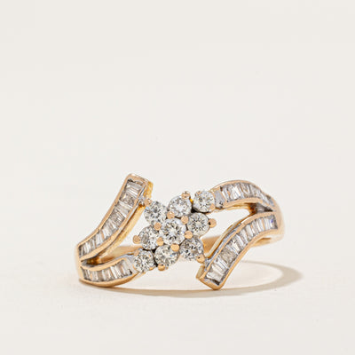 Diamond Waterfall Ring | 0.68ctw | SZ 6.5 |