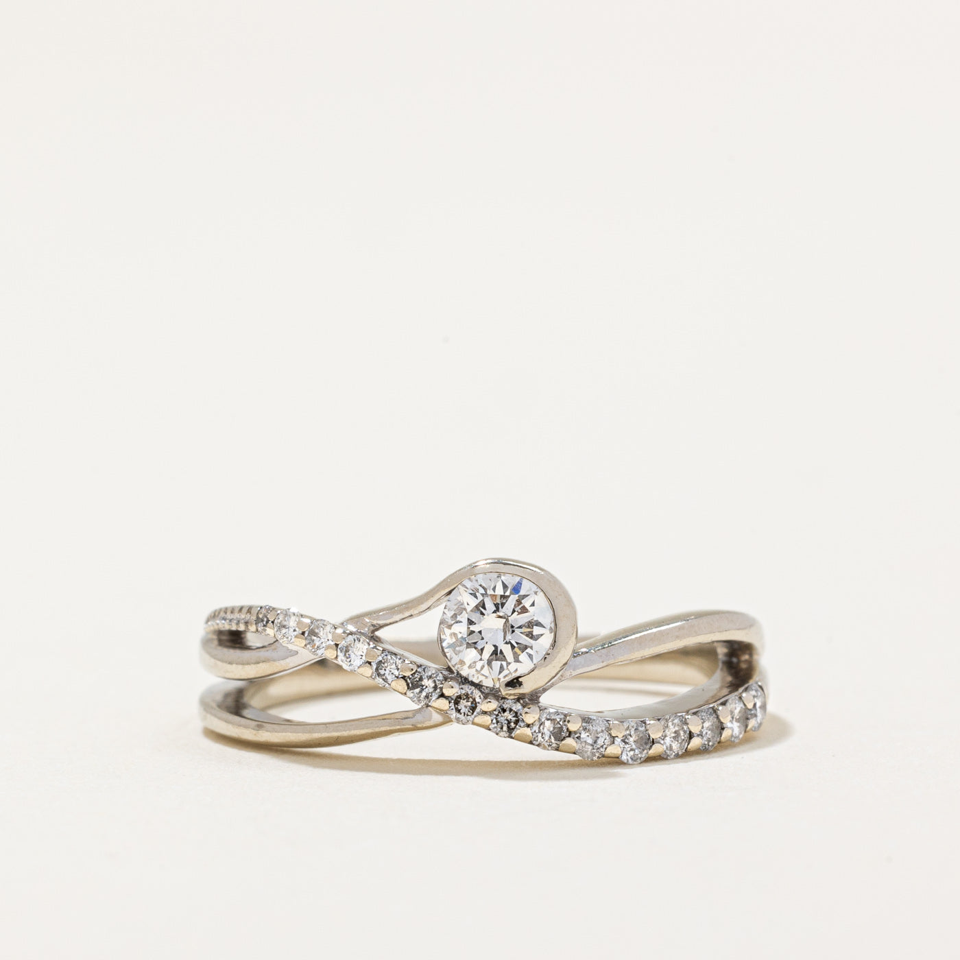 Diamond Waterfall Ring | 0.36ctw | SZ 4.75 |