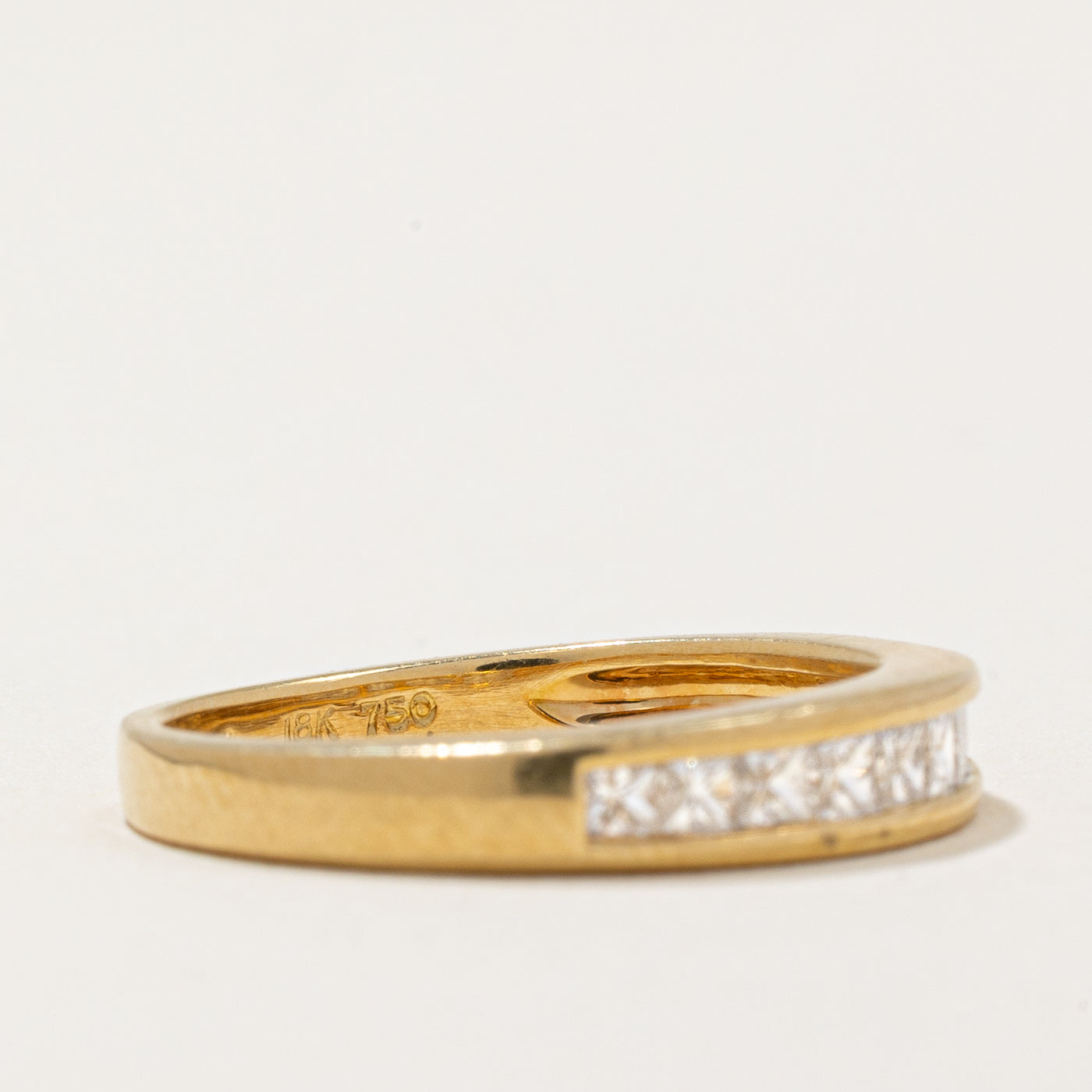 Bague en diamant taille princesse | 0,33 ct | Taille 5,5 | 