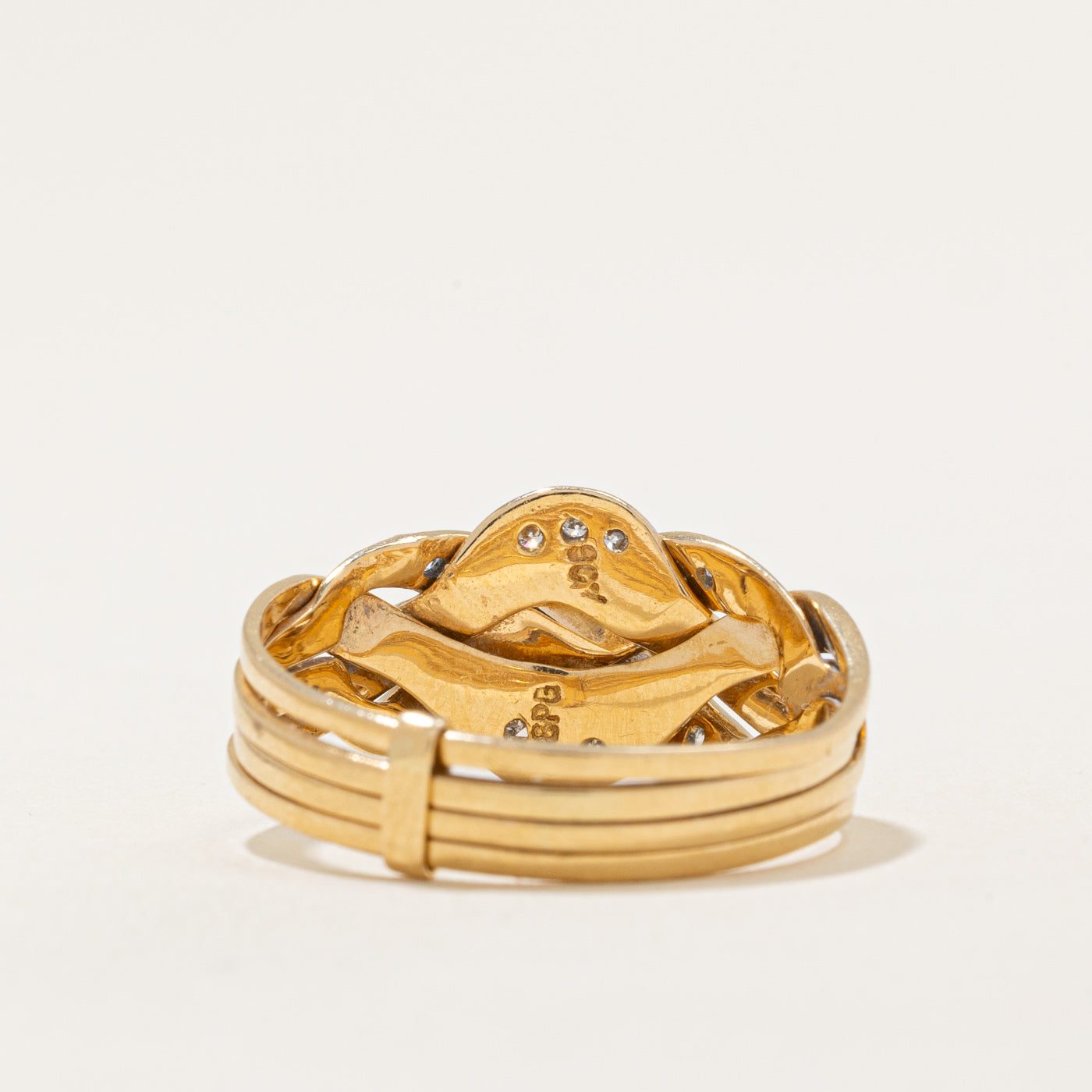 Bague puzzle en diamant | 0,21 ct | Taille 8,25 |