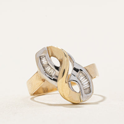 Baguette Cut Diamond Ring | 0.10ctw | SZ 3.5 |