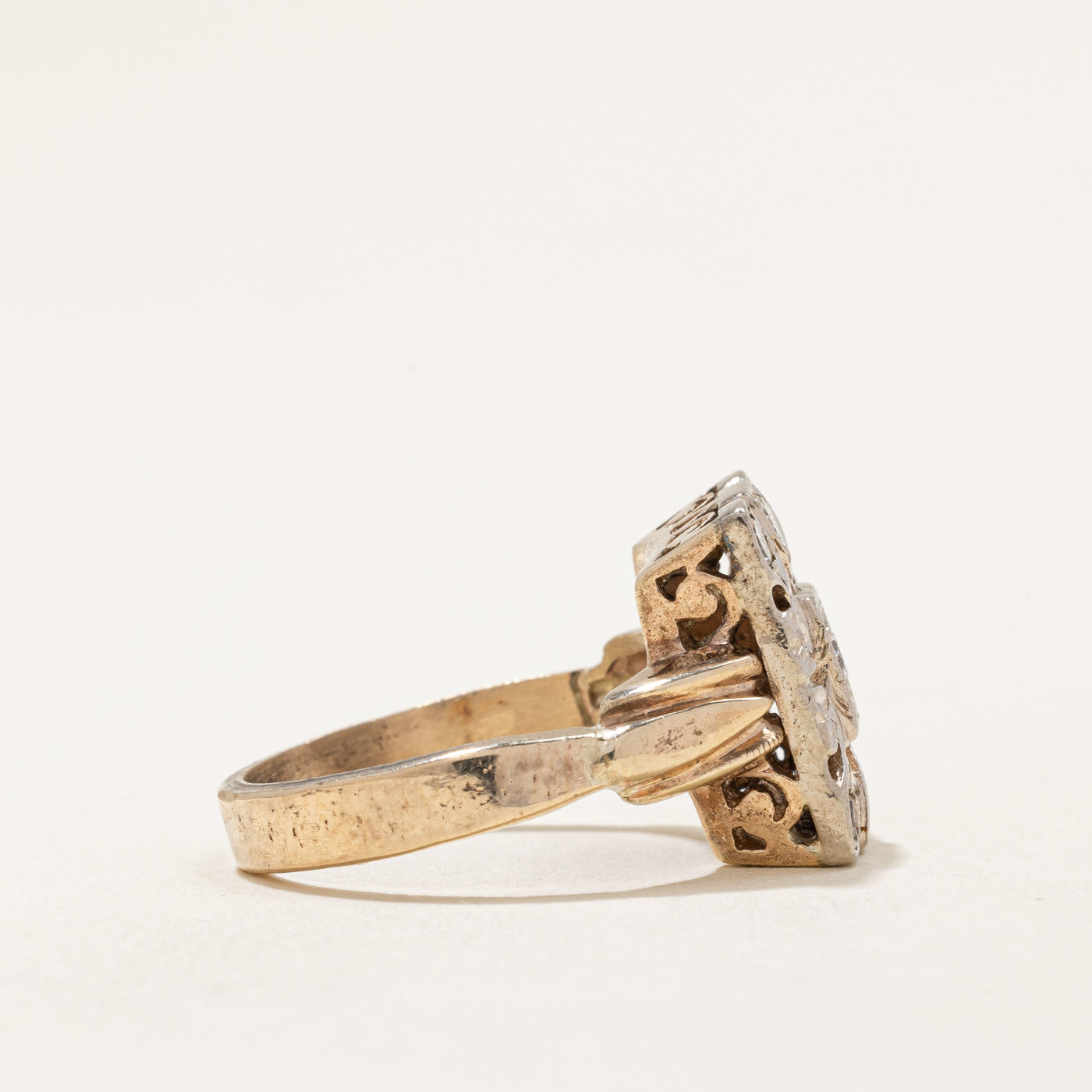 Bague cocktail sertie de diamants illusion | 0,35 ct | Taille 8 |