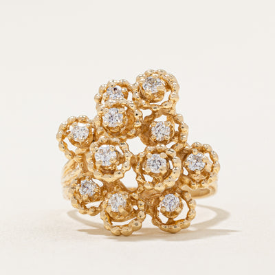 Diamond Cocktail Ring | 0.55ctw | SZ 8.75 |