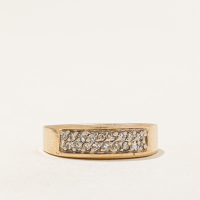 Pave Set Diamond Ring | 0.21ctw | SZ 7 |
