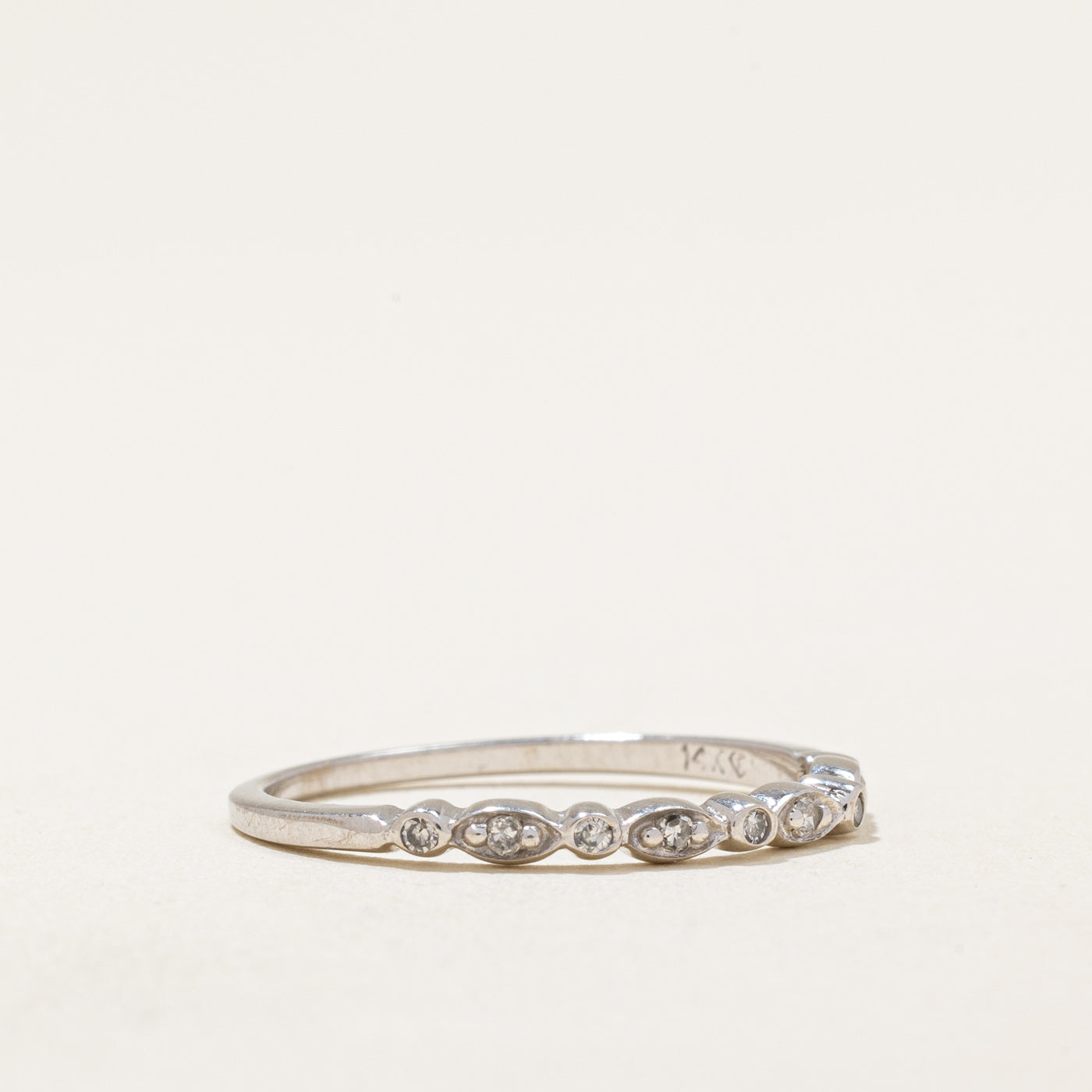 Bague en diamant | 0,07 ct | Taille 6,75 | 