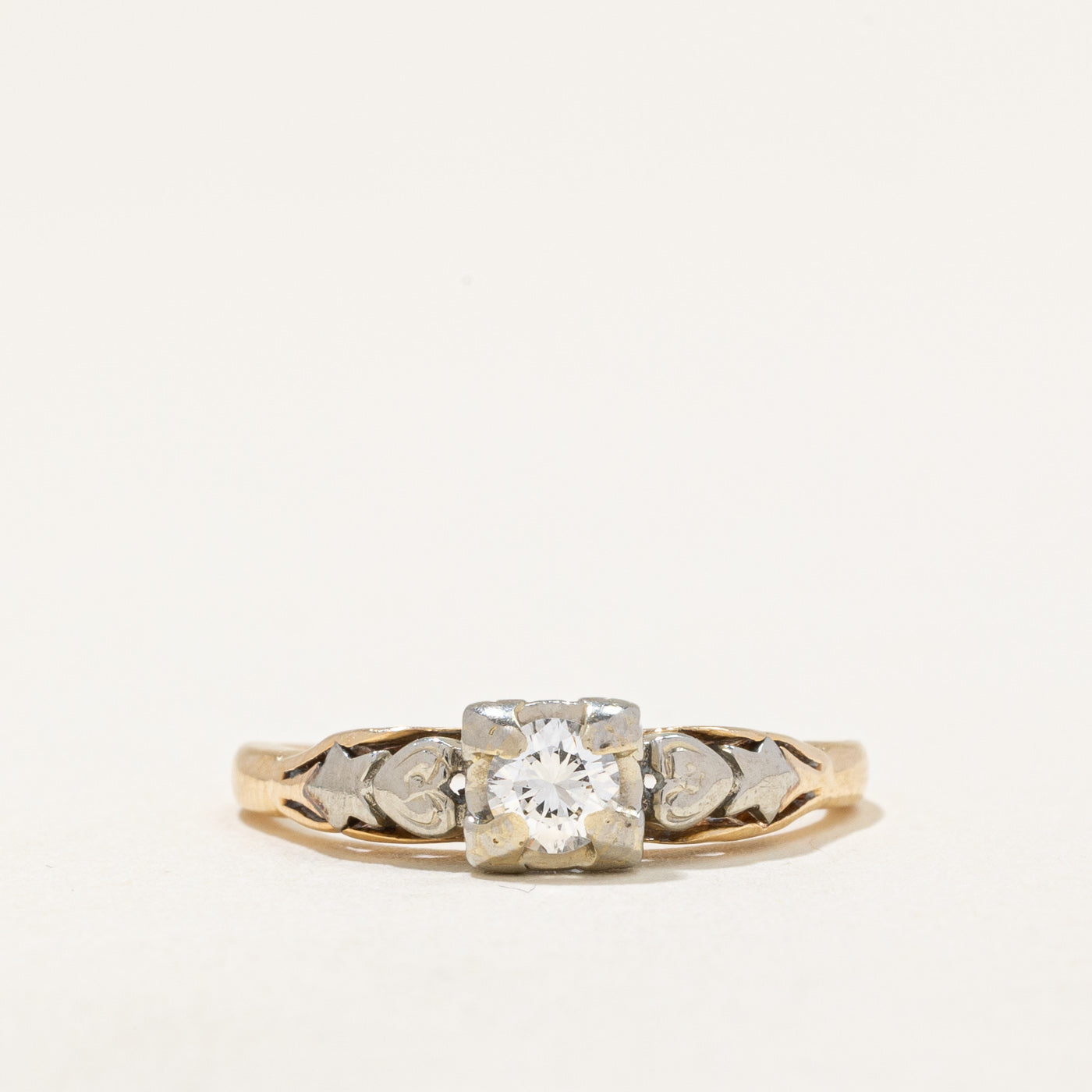 Bague de fiançailles en diamant | 0,22 ct | Taille 5,5 |