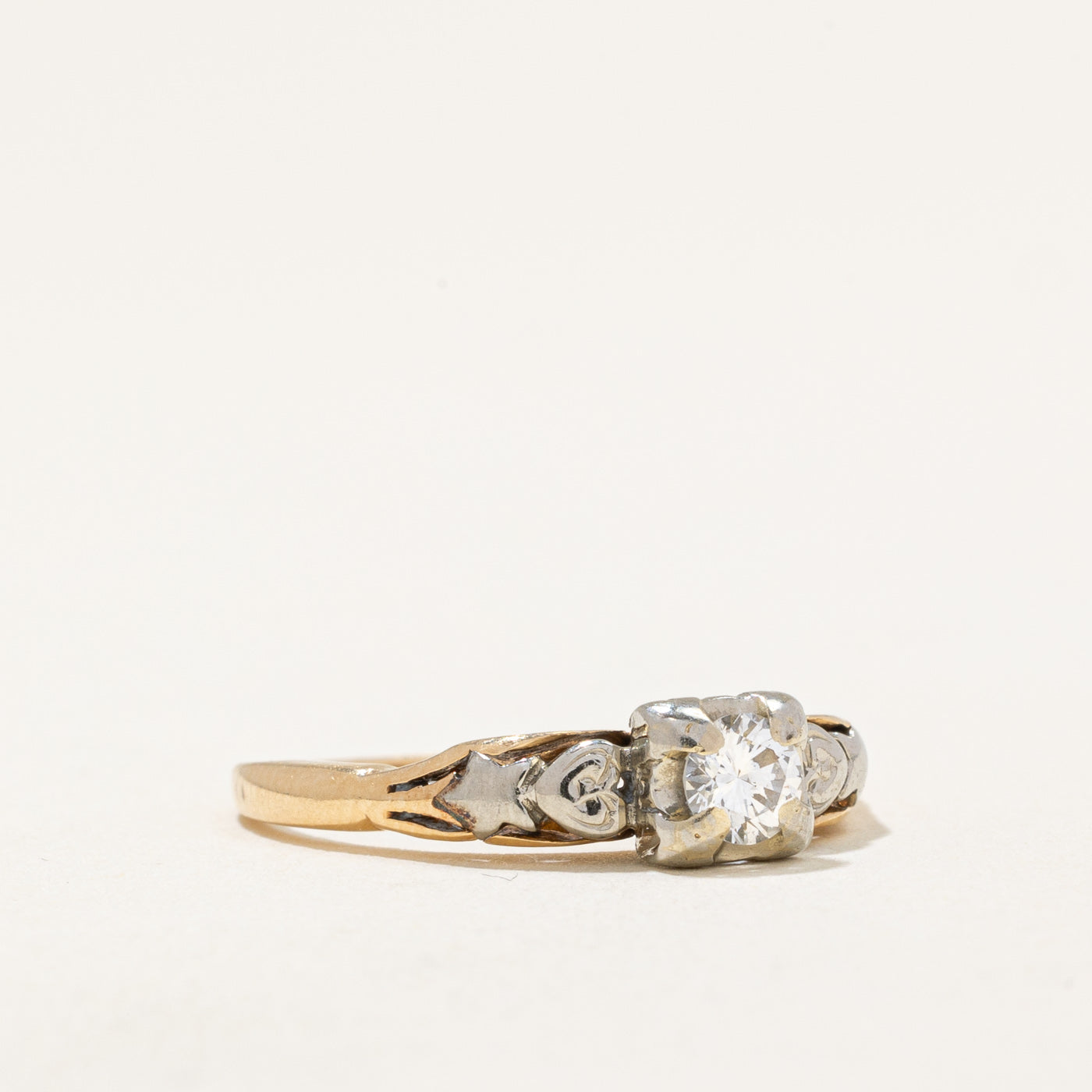 Bague de fiançailles en diamant | 0,22 ct | Taille 5,5 |