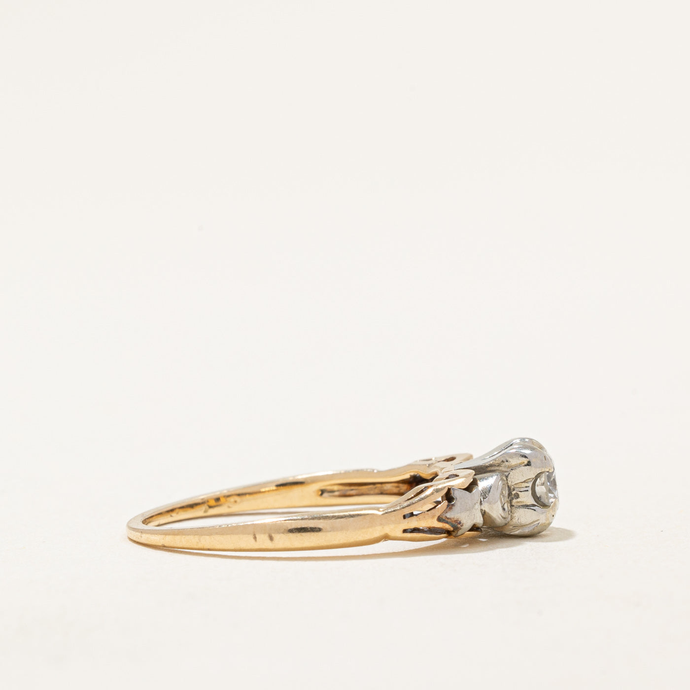 Bague de fiançailles en diamant | 0,22 ct | Taille 5,5 |